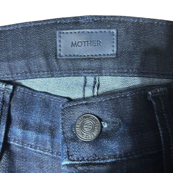 MOTHER women’s 24 the mid rise dazzler ankle jeans in now or never dark Wash - Picture 4 of 8